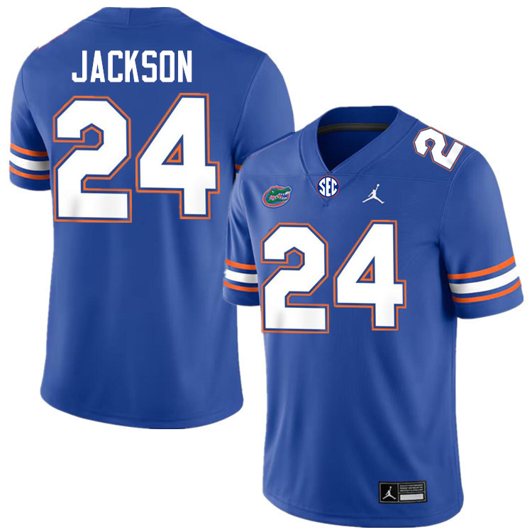 Ja'Kobi Jackson Florida Jersey,Florida Gators #24 Ja'Kobi Jackson Jersey Youth Uniforms-Royal